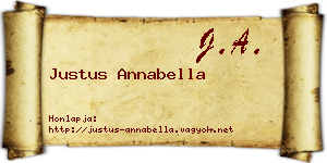 Justus Annabella névjegykártya